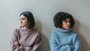 two people in conflict